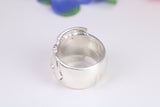 Large and very heavy Buckle ring, made from solid cast Silver, British hallmarked