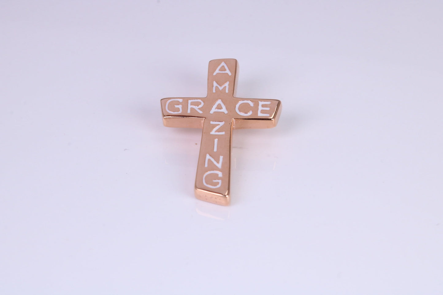 Amazing Grace Cross, Made from solid Sterling Silver, 18ct Rose Gold Plated