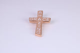Amazing Grace Cross, Made from solid Sterling Silver, 18ct Rose Gold Plated