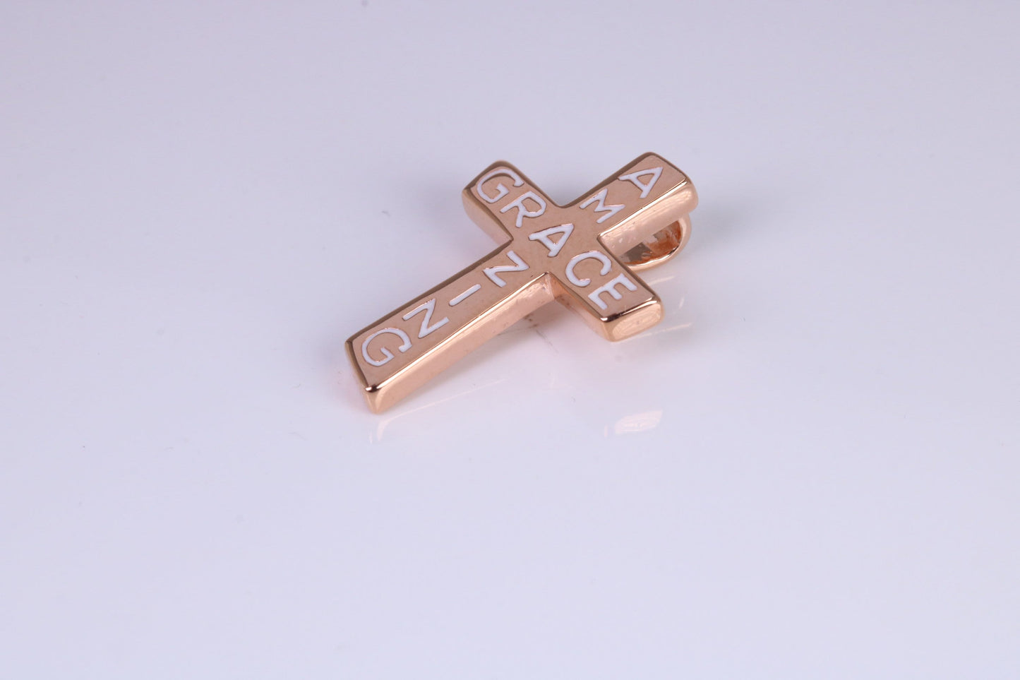 Amazing Grace Cross, Made from solid Sterling Silver, 18ct Rose Gold Plated