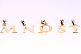 Name Initial Necklace, Made from Solid Yellow Gold with High Polished Finish and 18 inch Gold Chain