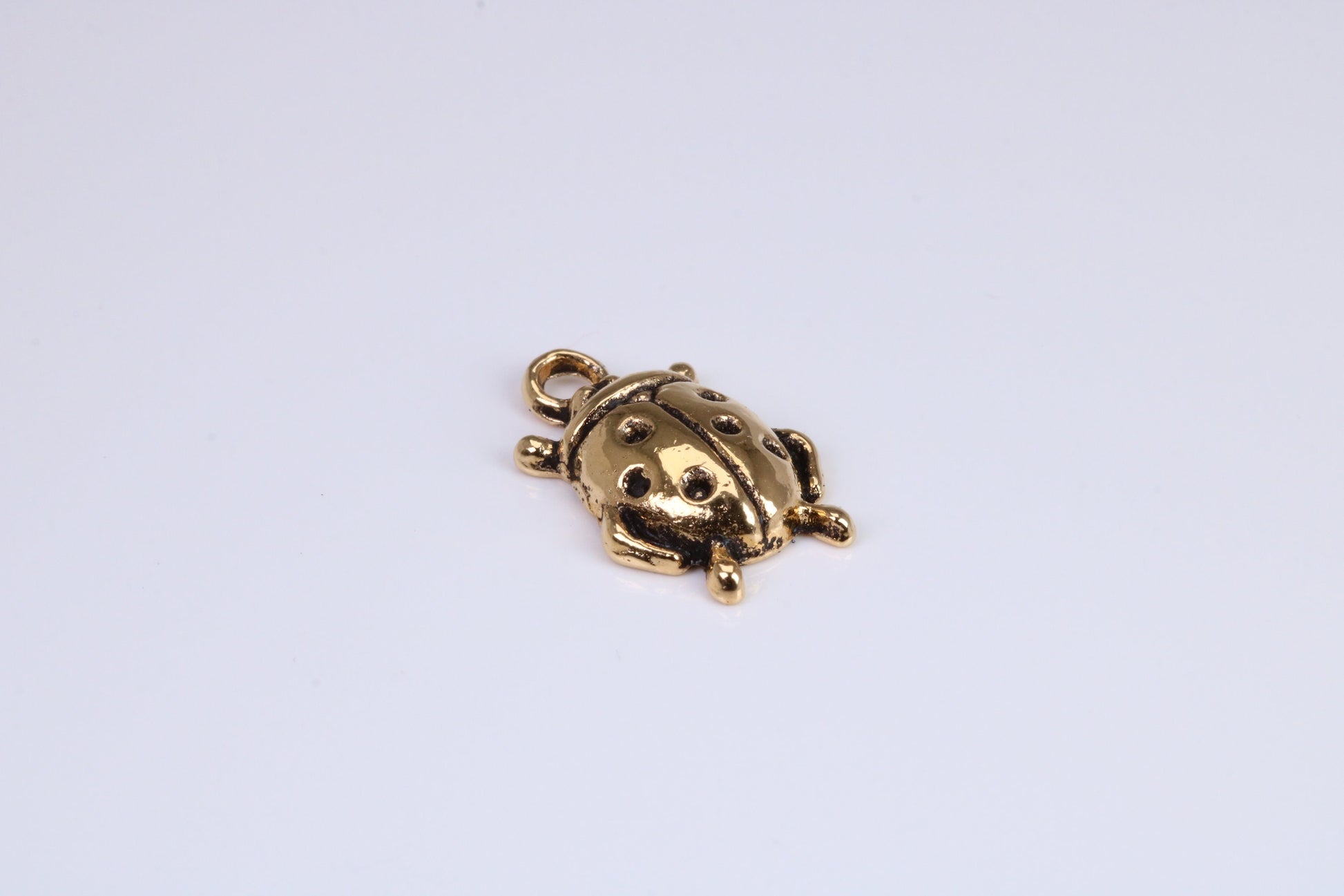 Beetle Charm, Traditional Charm, Made from Solid Cast Yellow Gold, British Hallmarked