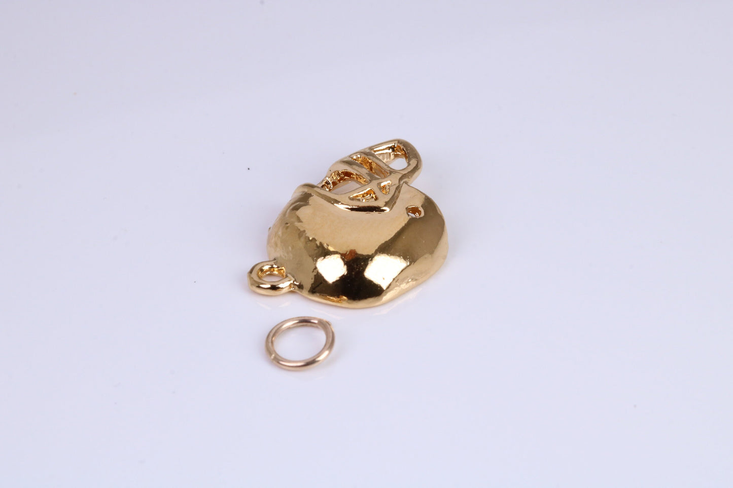 American Football Hat charm, Traditional Charm, Made from Solid Cast Yellow Gold, British Hallmarked