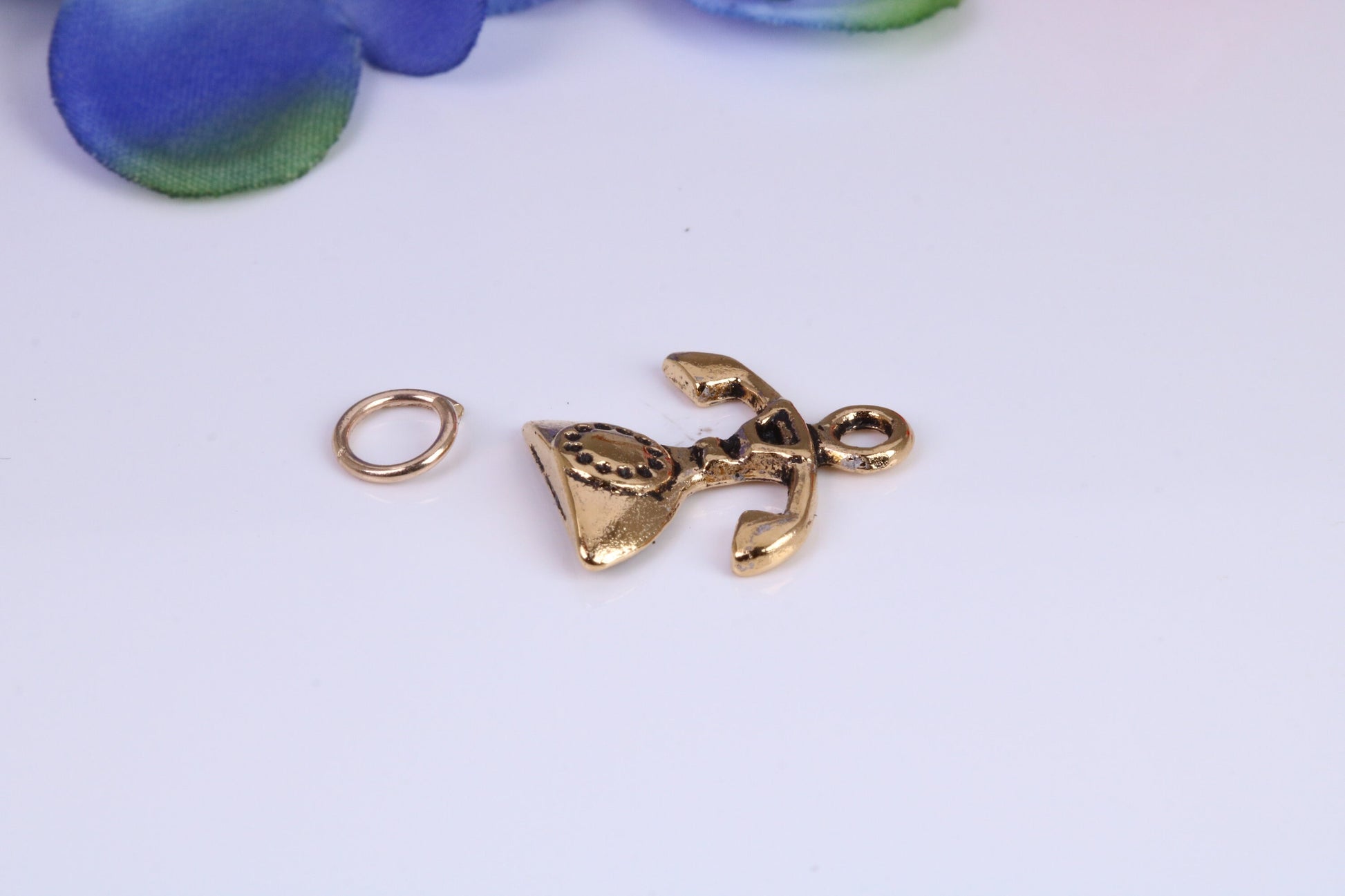 Vintage Phone Charm, Traditional Charm, Made From Solid Cast Yellow Gold with British Hallmark