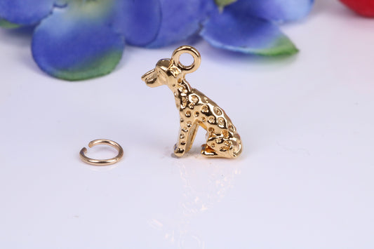 Dog Charm, Traditional Charm, Made from Solid Cast Yellow Gold, British Hallmarked