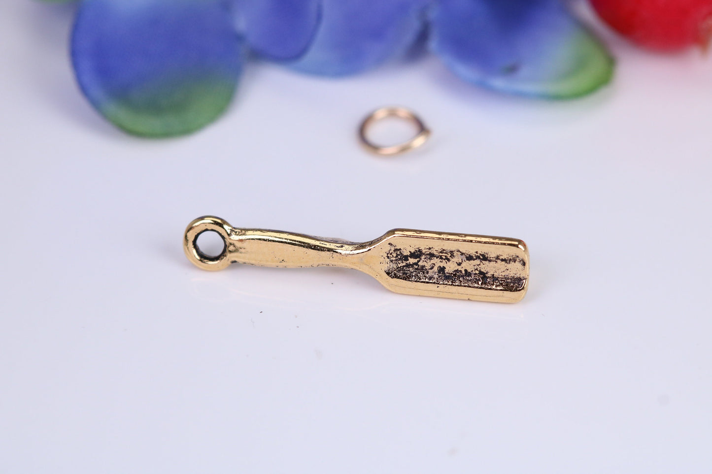Hair Brush Charm, Traditional Charm, Made from Solid Cast Yellow Gold, British Hallmarked