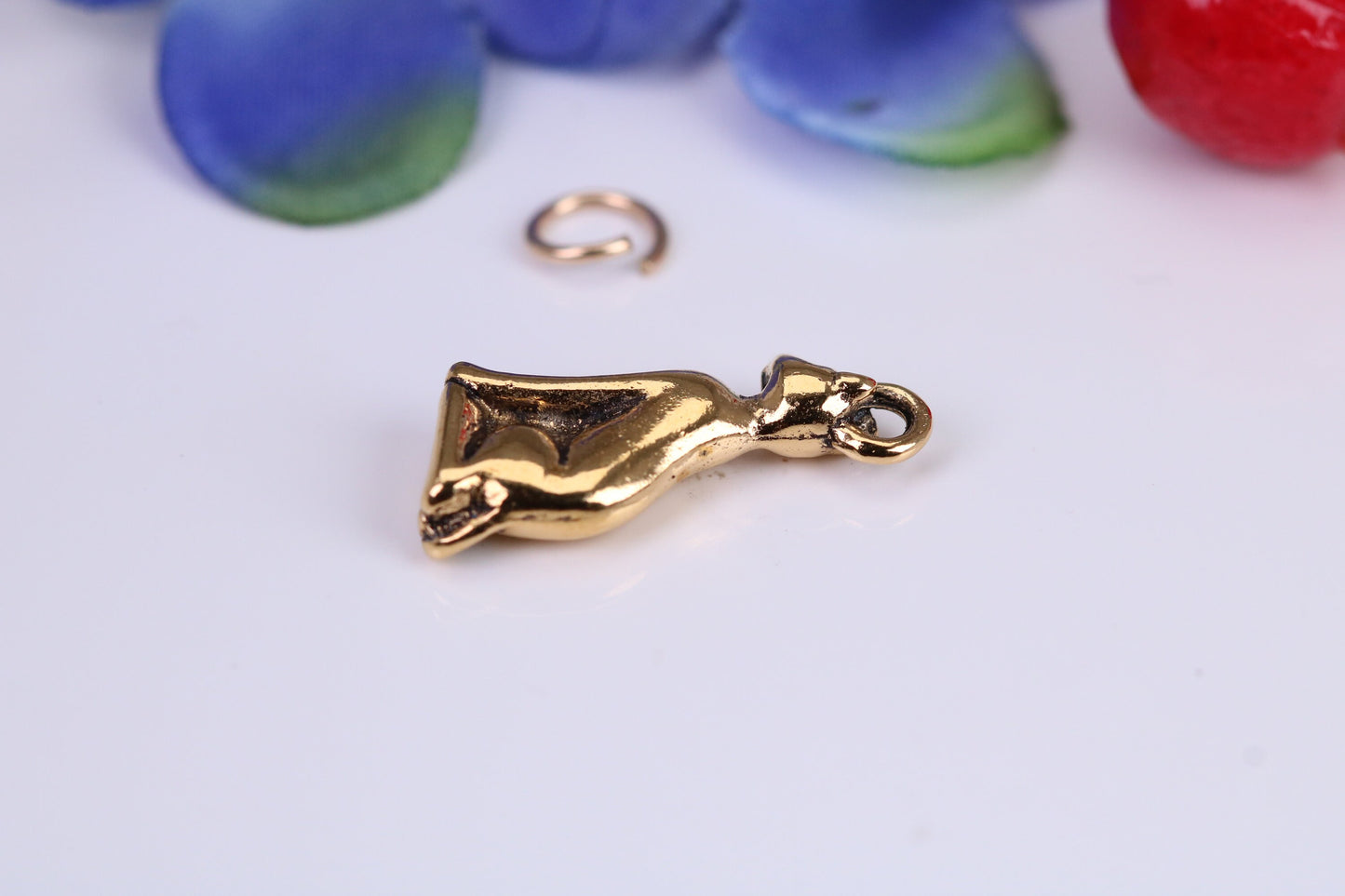 Egyptian Bastet Charm, Traditional Charm, Made from Solid Cast Yellow Gold, British Hallmarked