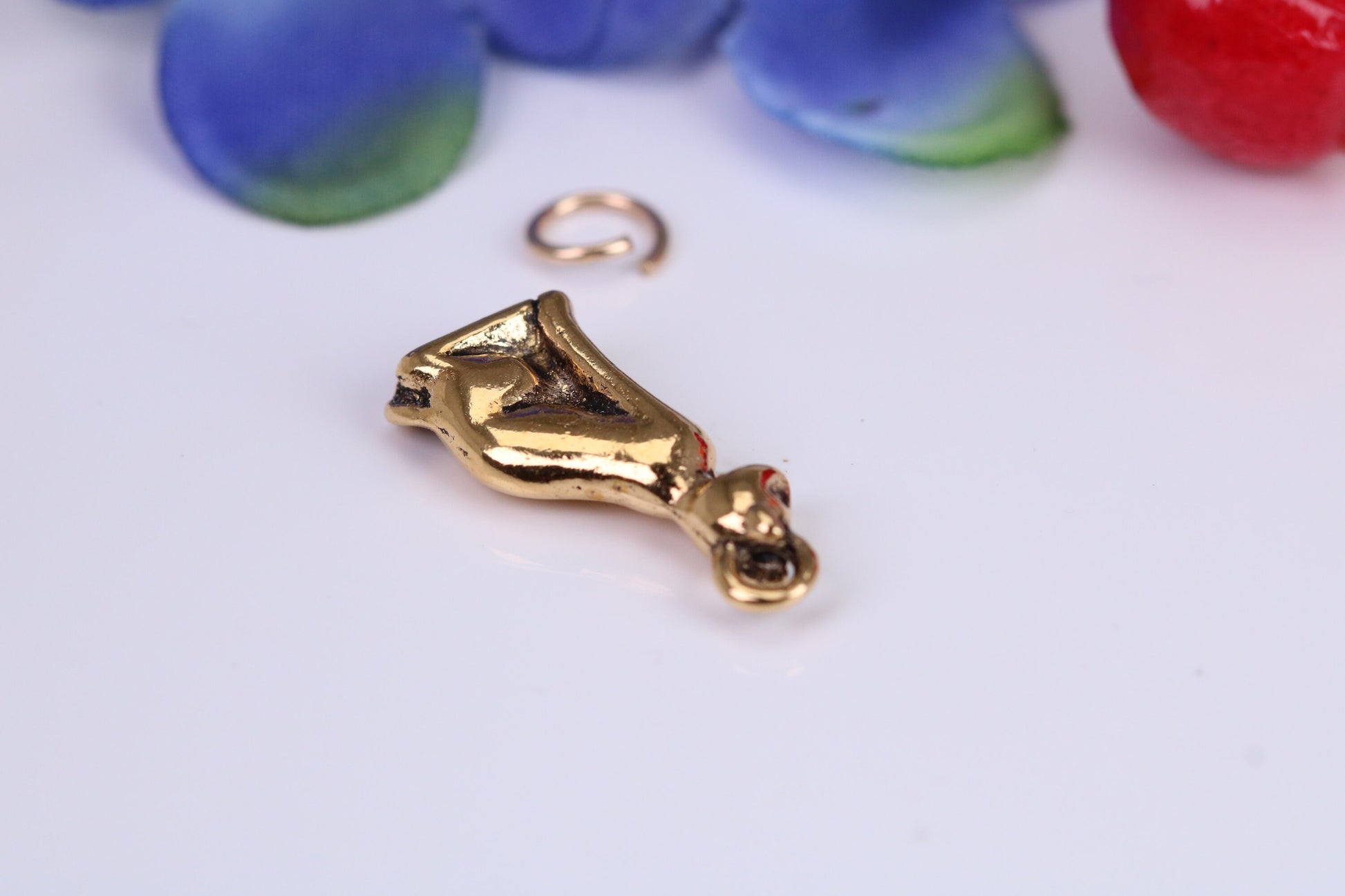 Egyptian Bastet Charm, Traditional Charm, Made from Solid Cast Yellow Gold, British Hallmarked