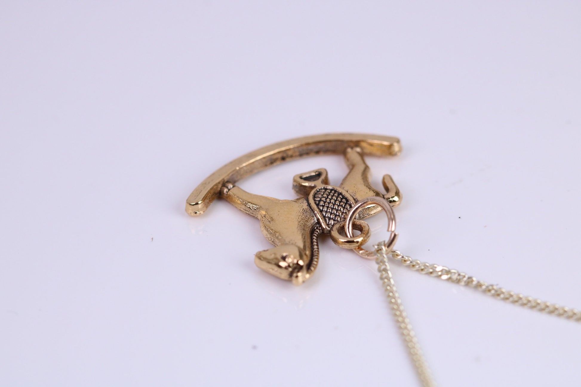 Rocking Horse Necklace, made from solid Cast Yellow Gold, British Hallmarked