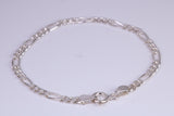 5 Inch long Diamond cut Link Bracelet, suitable for child, made from solid Sterling Silver