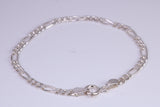 5 Inch long Diamond cut Link Bracelet, suitable for child, made from solid Sterling Silver