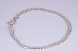 5 Inch long Diamond cut Link Bracelet, suitable for child, made from solid Sterling Silver