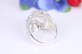 Lions head ring, made from solid cast silver, British Hallmarked