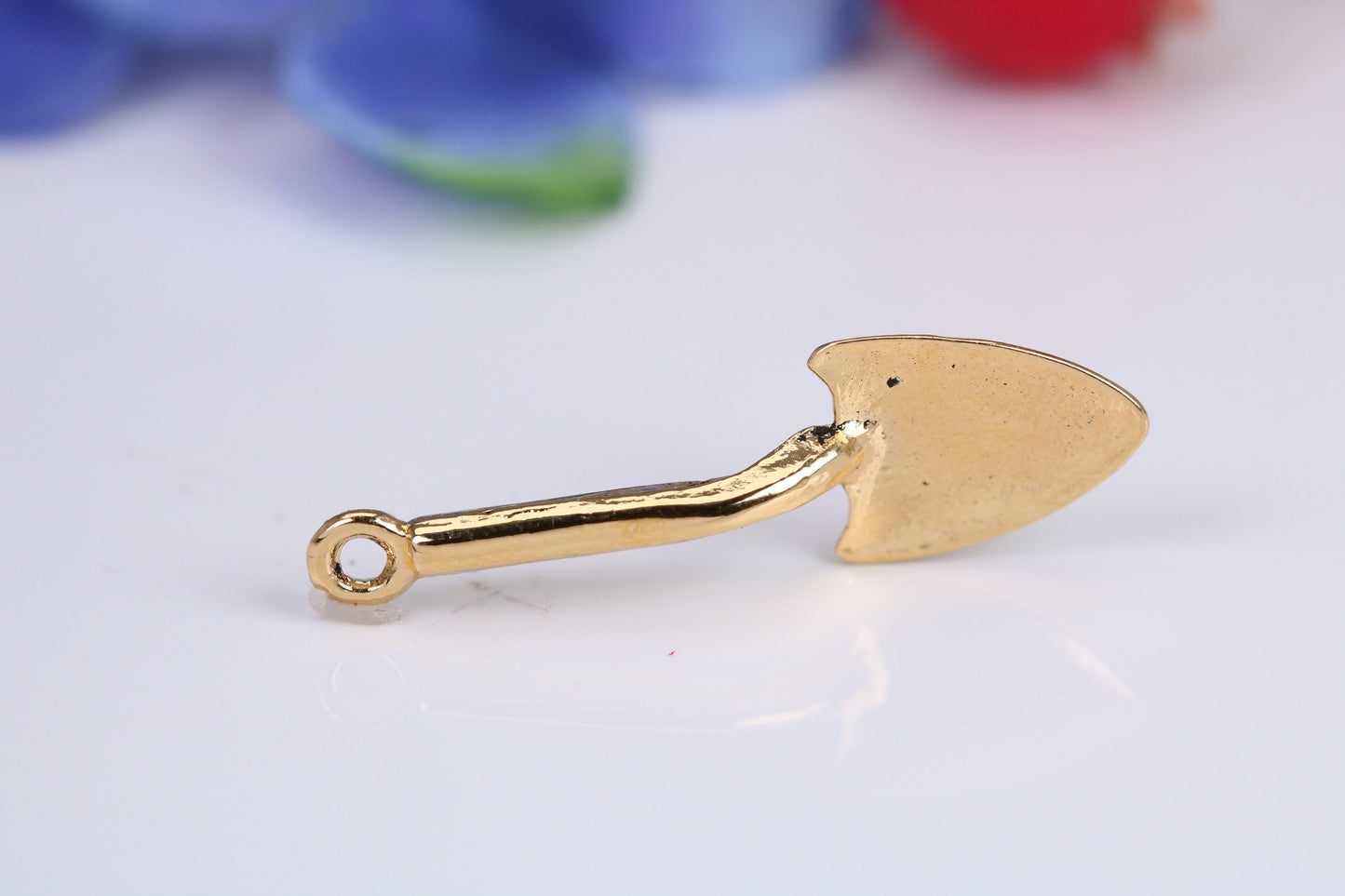 Garden Shovel Charm, Traditional Charm, Made from Solid Cast Yellow Gold, British Hallmarked