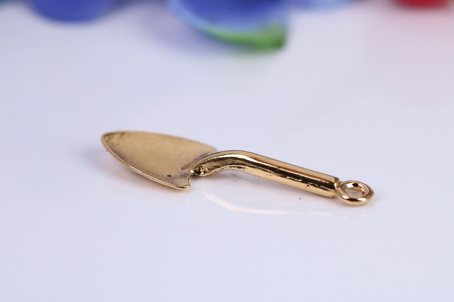 Garden Shovel Charm, Traditional Charm, Made from Solid Cast Yellow Gold, British Hallmarked