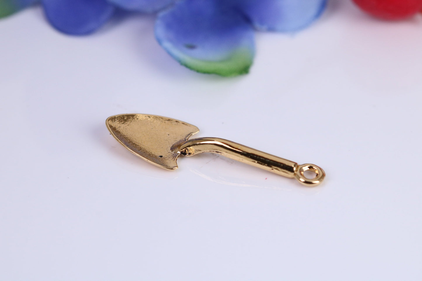 Garden Shovel Charm, Traditional Charm, Made from Solid Cast Yellow Gold, British Hallmarked