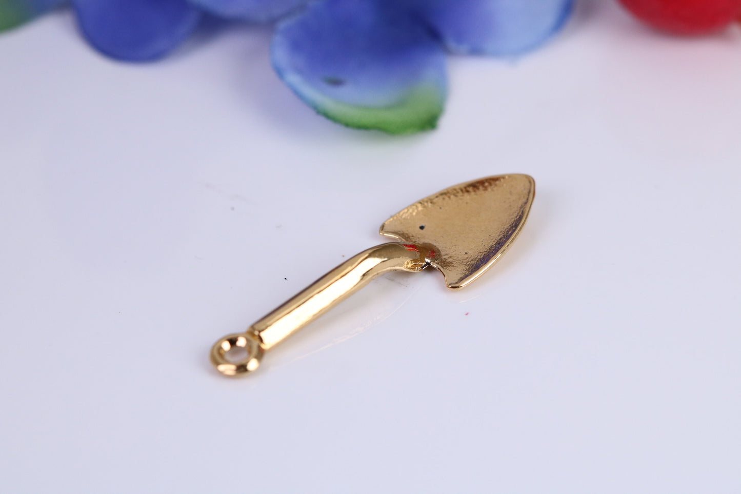 Garden Shovel Charm, Traditional Charm, Made from Solid Cast Yellow Gold, British Hallmarked