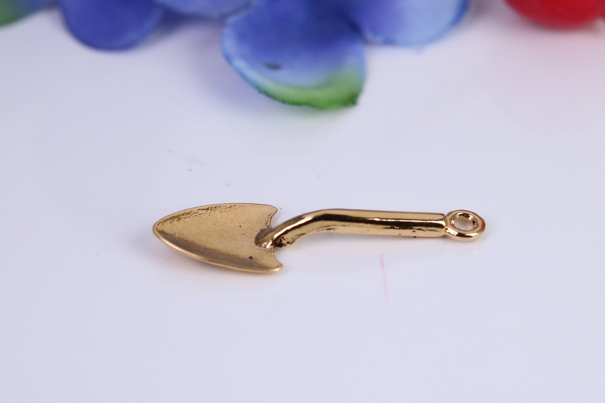 Garden Shovel Charm, Traditional Charm, Made from Solid Cast Yellow Gold, British Hallmarked