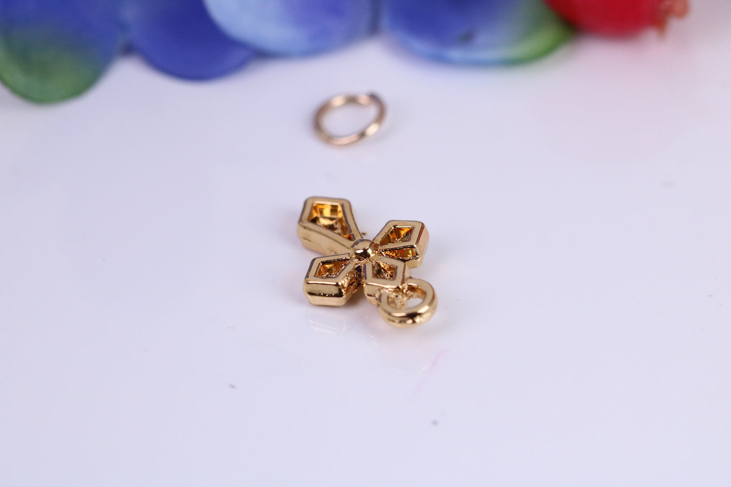 Cross Charm, Traditional Charm, Made from Solid Cast Yellow Gold, British Hallmarked