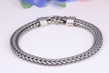 Cuban Bracelet, made from solid Sterling Silver, 7.50 Inches Long x 7 mm Wide, British Hallmarked