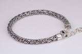 Gents heavy Bracelet, made from solid Sterling Silver, 8.50 Inches Long x 5 mm wide, British Hallmarked