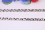 Gents heavy 22 inch Chain, Twisted Rope Chain, made from solid Sterling Silver, 22 Inches Long x 3 mm wide, British Hallmarked