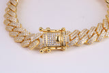 Gents Heavy Curb Link Bracelet, Made from solid Sterling Silver, 8.50 Inches Long and 9 mm Wide, British Hallmarked, 18ct Gold Plated