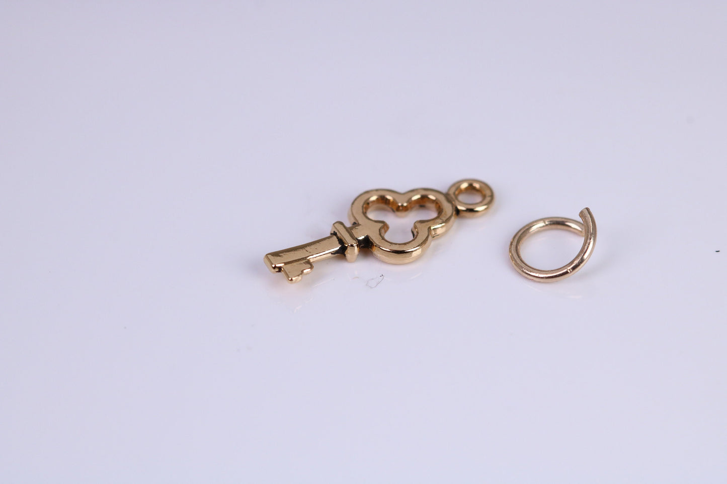 Key Charm, Traditional Charm, Made from Solid Cast Yellow Gold, British Hallmarked