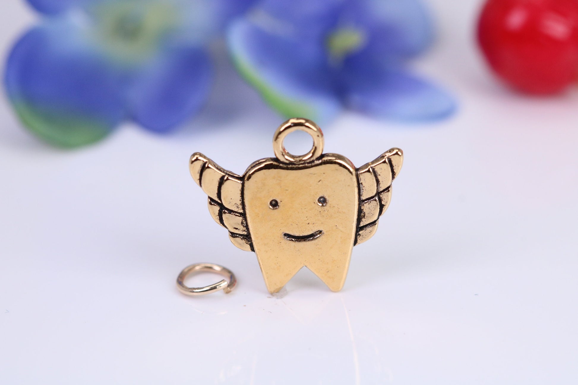 Tooth Fairy Charm, Traditional Charm, Made from Solid Cast Yellow Gold, British Hallmarked