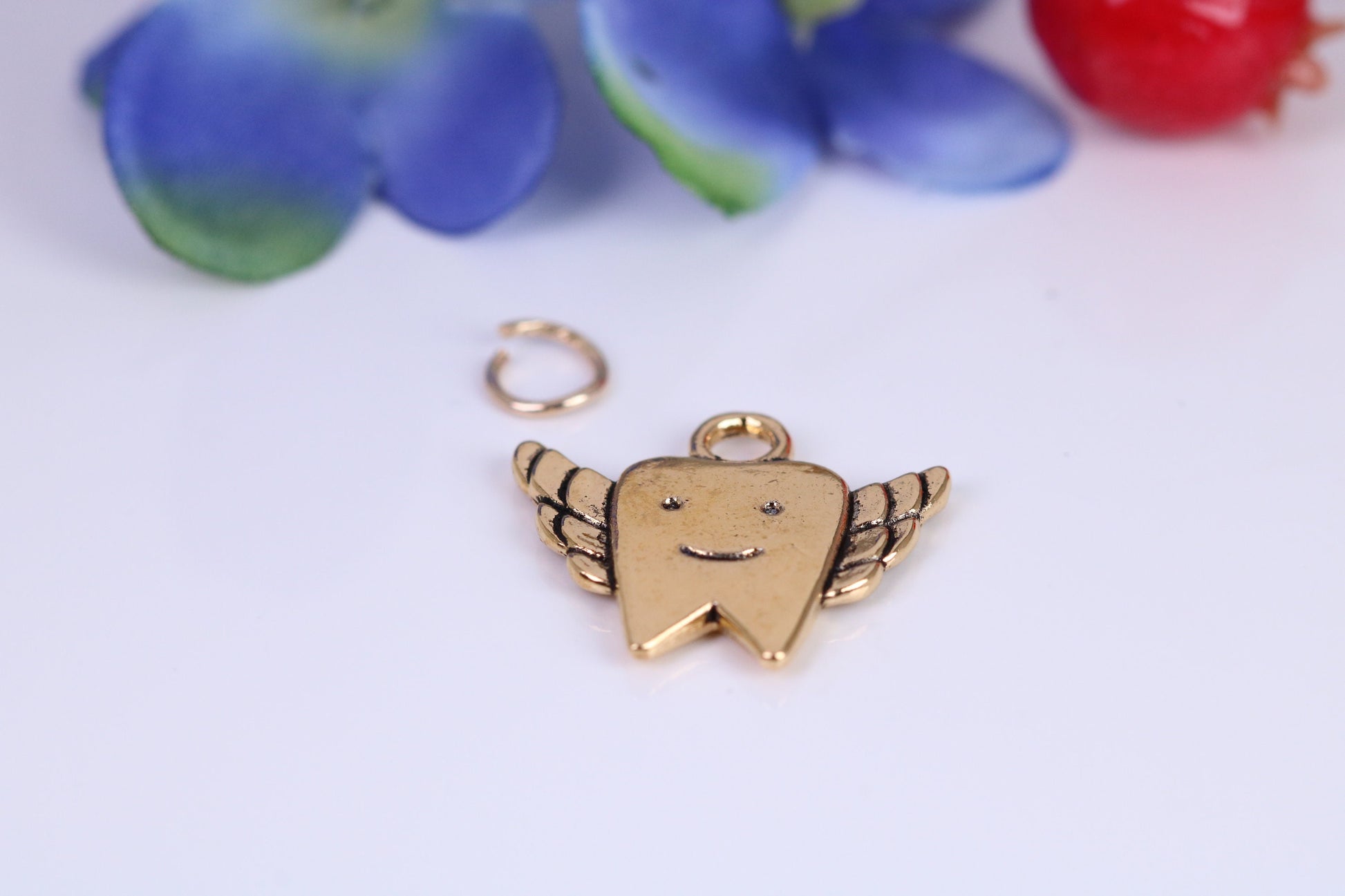 Tooth Fairy Charm, Traditional Charm, Made from Solid Cast Yellow Gold, British Hallmarked