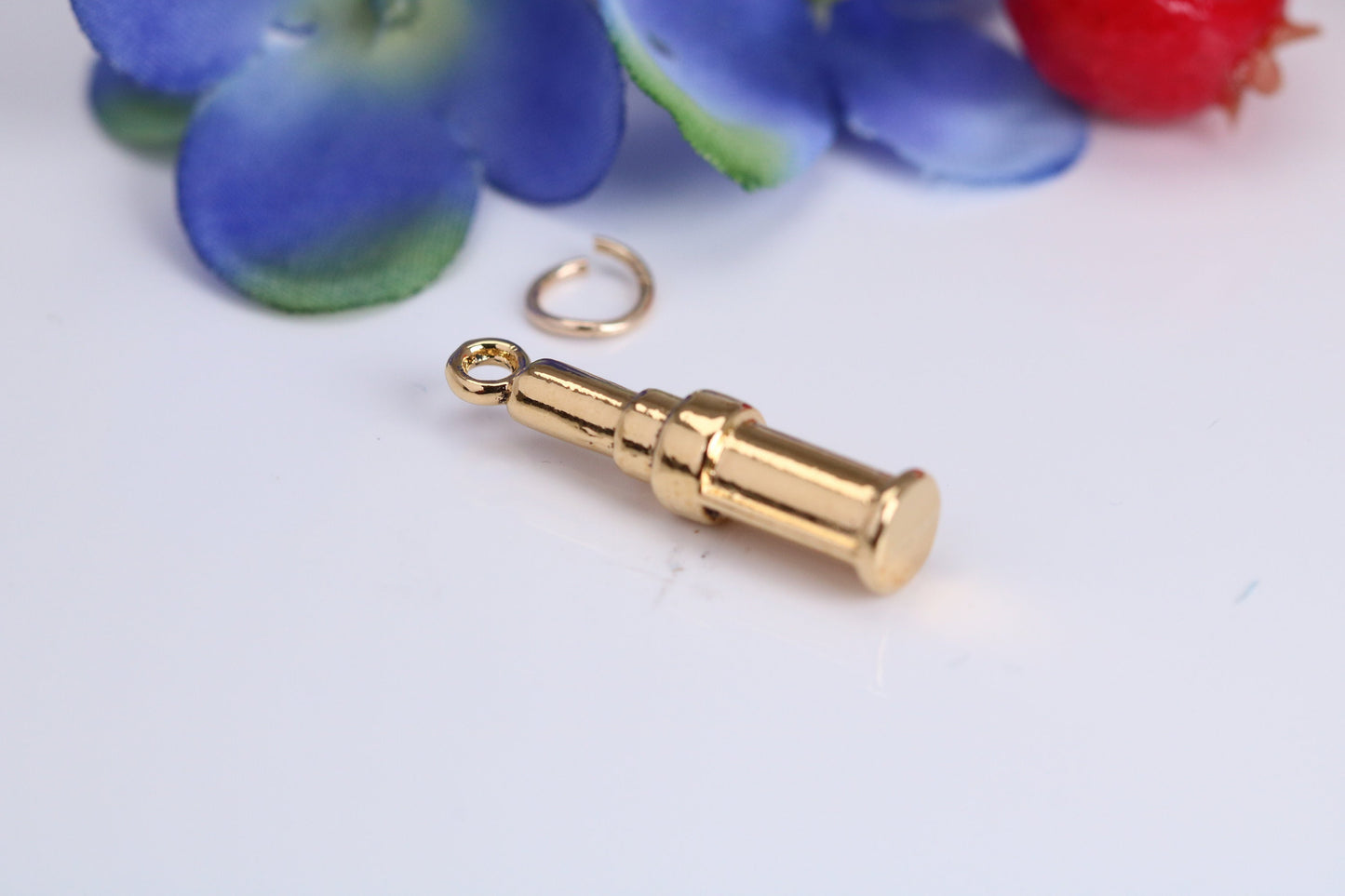 Telescope Charm, Traditional Charm, Made from Solid Cast Yellow Gold, British Hallmarked