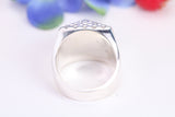 Large and heavy Pyramid ring, made from solid cast silver, British Hallmarked