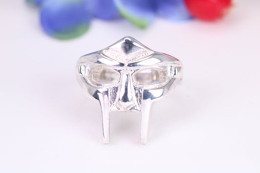 Mask Ring, made from solid cast Silver, British Hallmarked