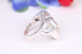 Mask Ring, made from solid cast Silver, British Hallmarked