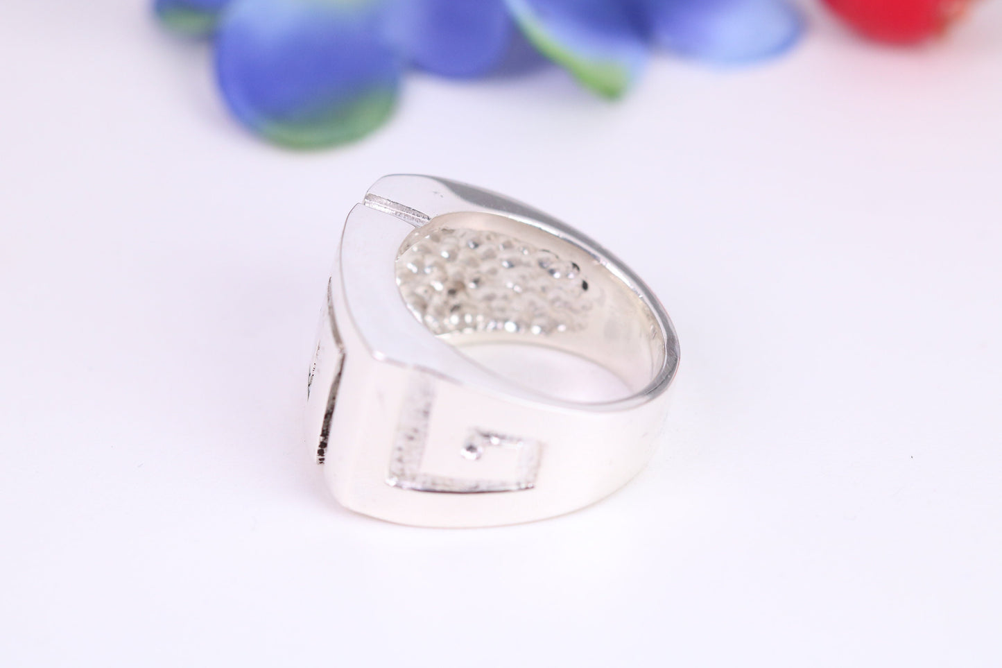 Large Abstract ring, made from solid cast sterling silver, British hallmarked