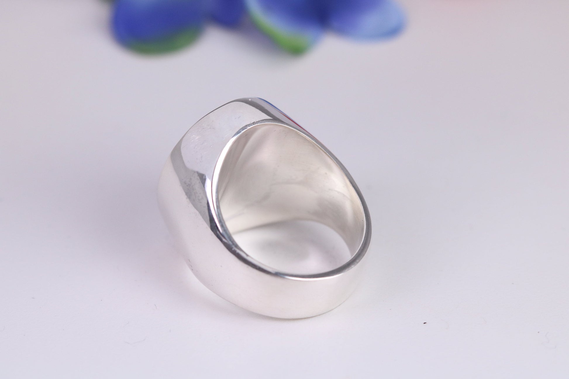 Large Oval Face Masonic ring, made from solid cast sterling silver, British hallmarked