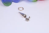 Umbrella Charm, Traditional Charm, Made from Solid 925 Grade Sterling Silver, Complete with Attachment Link