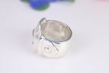 Large and very heavy Buckle ring, made from solid cast Silver, British hallmarked