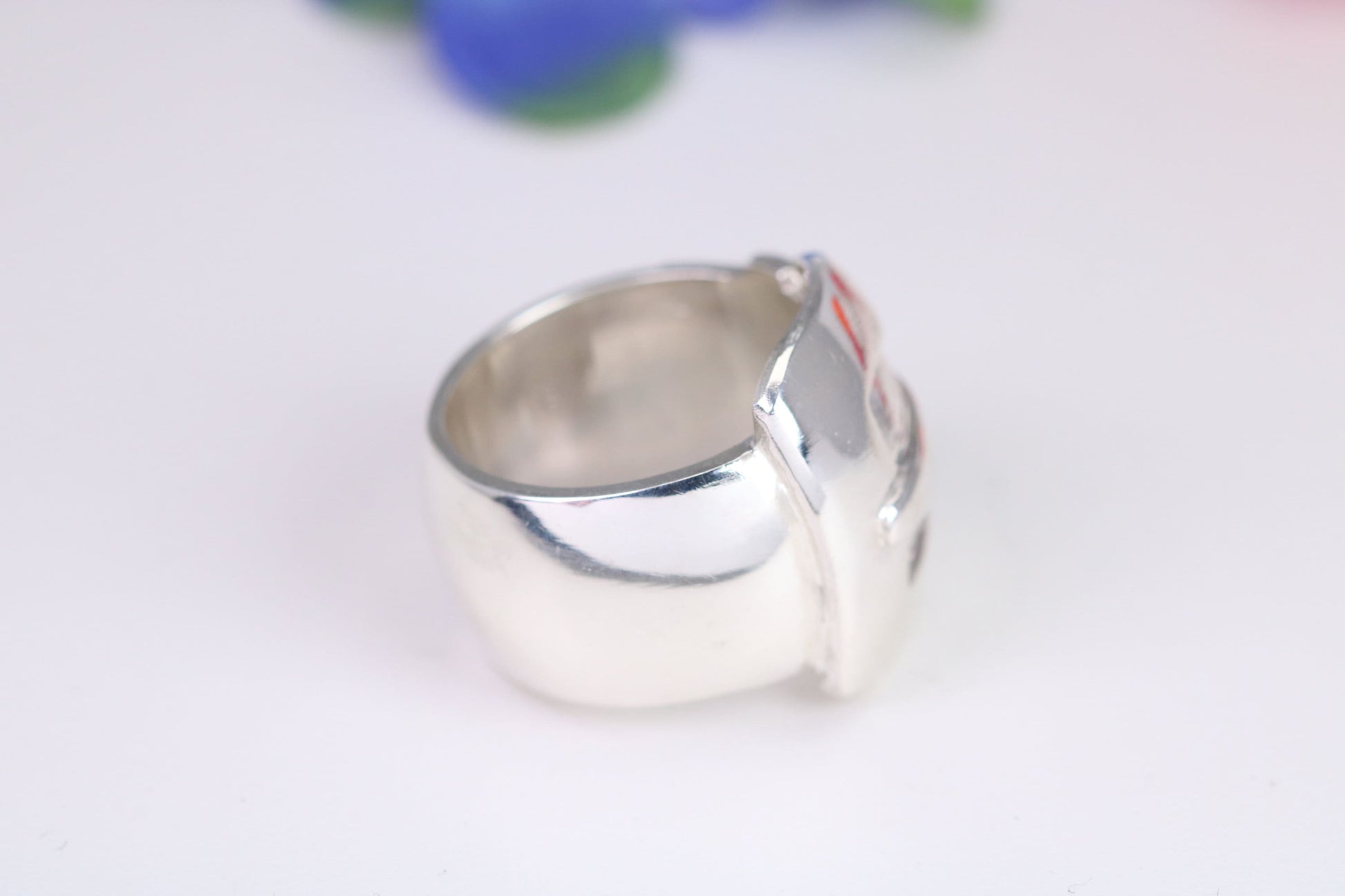 Large and very heavy Buckle ring, made from solid cast Silver, British hallmarked