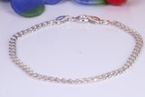 5 Inch long Diamond cut Link Bracelet, suitable for child, made from solid Sterling Silver