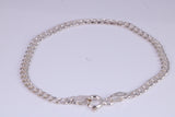 5 Inch long Diamond cut Link Bracelet, suitable for child, made from solid Sterling Silver