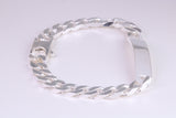 Gents Heavy Diamond cut Curb Link Bracelet, Made from solid Sterling Silver, 8.50 Inches Long and 8 mm Wide, British Hallmarked