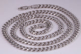 Gents heavy 24 inch Chain, Flat Diamond cut Curb Links, made from solid Sterling Silver, 24 Inches Long x 6 mm wide, British Hallmarked
