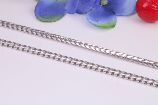 Gents heavy 34 inch Chain, made from solid Sterling Silver, 34 Inches Long x 2.5 mm wide, British Hallmarked