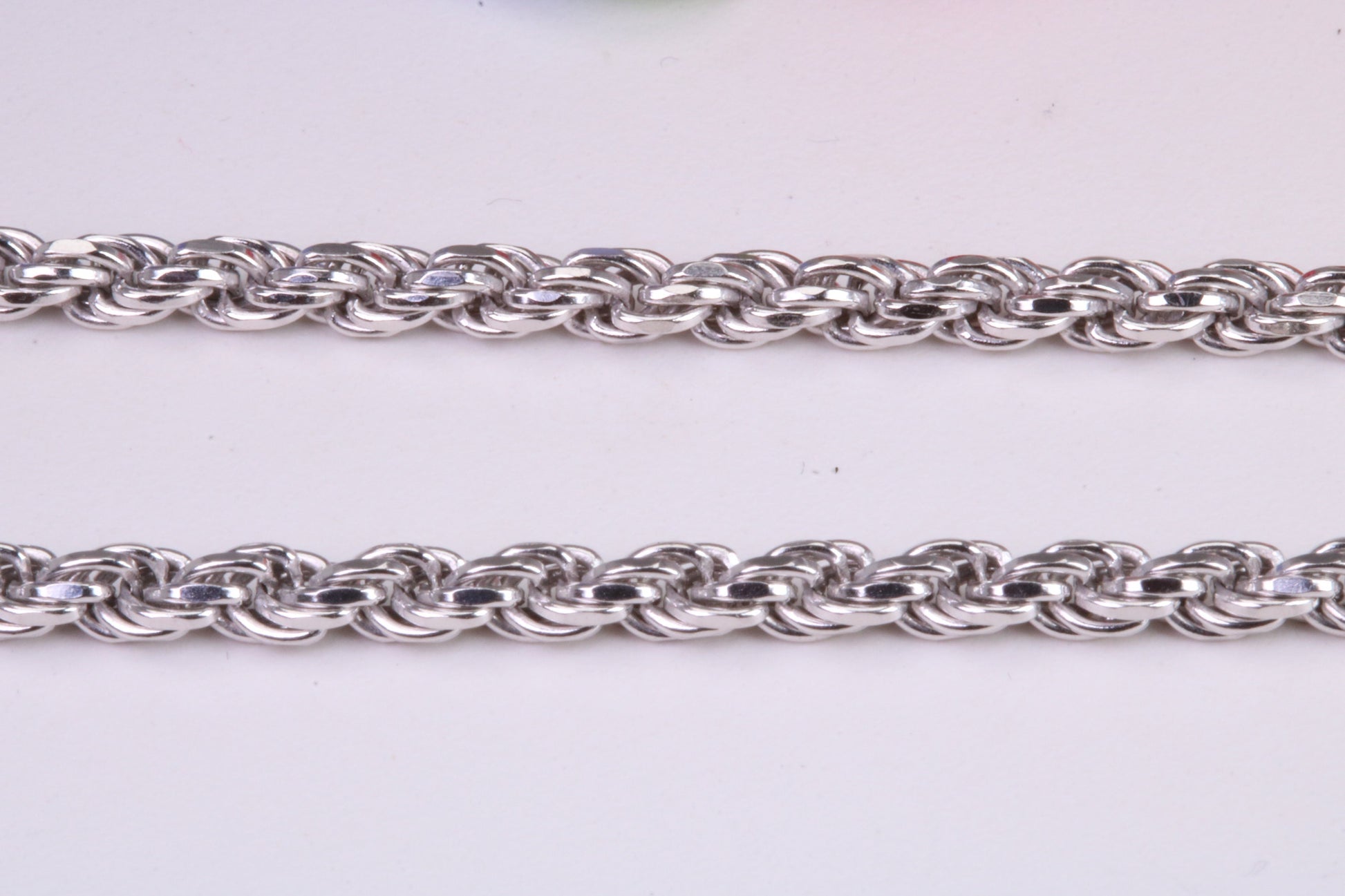 Gents heavy 22 inch Chain, Twisted Rope Chain, made from solid Sterling Silver, 22 Inches Long x 3 mm wide, British Hallmarked