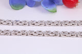 Gents heavy 22 inch Chain, Flat Diamond cut Curb Links, made from solid Sterling Silver, 22 Inches Long x 3.50 mm wide, British Hallmarked