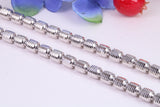 Gents heavy 16 inch Chain, Flat Diamond cut Curb Links, made from solid Sterling Silver, 16 Inches Long x 5 mm wide, British Hallmarked