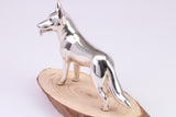 Standing Alsatian Miniature Figurine, Made from Cast 925 Grade Sterling Silver with British Hallmark