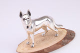 Standing Alsatian Miniature Figurine, Made from Cast 925 Grade Sterling Silver with British Hallmark