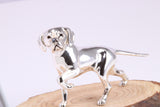 Pointer Dog Miniature Figurine, Made from Cast 925 Grade Sterling Silver with British Hallmark